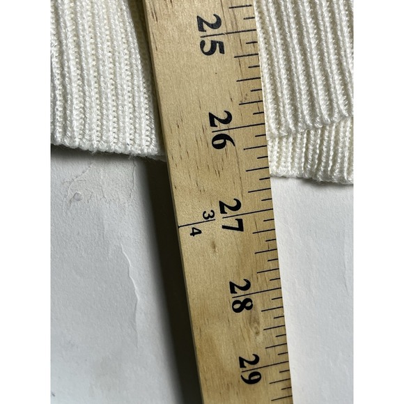 Apt 9 Open Knit Crochet Lace Detail Pullover Soft Light-Weight Sweater Ivory Med - Picture 3 of 9